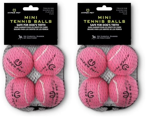 Image of Hyper Pet Mini Extra Small Tennis Balls for Dogs, 1.75 Inch, 8 Pack, Pink