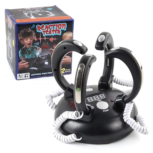 EGEN Electric Shocking Lie Detector, Electric Shock Reaction Toy Shock Game Console Funny Shot Roulette Game Lie Detector for Party Games