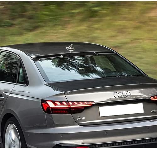 Miniatura 5 de Alerón de techo de ventana trasera de fibra de carbono negro compatible con Audi A4 S4 Sedán 2017-2023, 2018 2019 2020 2021 2022