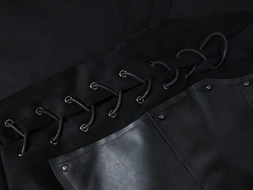 Miniatura 8 de Conjunto de disfraz de caballero vikingo pirata armadura larga con cordones laterales para hombre