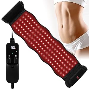 Red Light Therapy Belt, 120 LED Combo 660nm 850nm Wearable Red Light Therapy for Body with Timer, Near Infrared Light Therapy Wrap Device for Muscle Back Shoulder Pain Relief