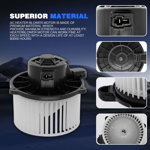Image of HVAC Heater Blower Motor with Fan Cage 700133 Compatible with Hyundai Accent 2003-2011, Hyundai Azera 2006-2010, Kia Optima 2006-2010 Replace# 971133K000, 971121C000, 971132C001