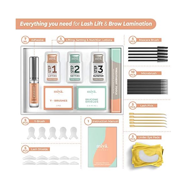 MIYA-LASH-2-in-1-Lash-Lift-Brow-Lamination-Kit-Instant-Fuller-Eyebrows-Eyelashes-Salon-Result-lasts-8-weeks-Professional-LVL-Perm-Laminate-Lash-Lift-Kit-with-Silicone-Shields-Lash-Picks MIYA LASH 2 in 1 Lash Lift & Brow Lamination Kit | Instant Fuller Eyebrows, Eyelashes | Salon Result lasts 8 weeks | Professional LVL, Perm, Laminate with Silicone Shields, Lash Picks