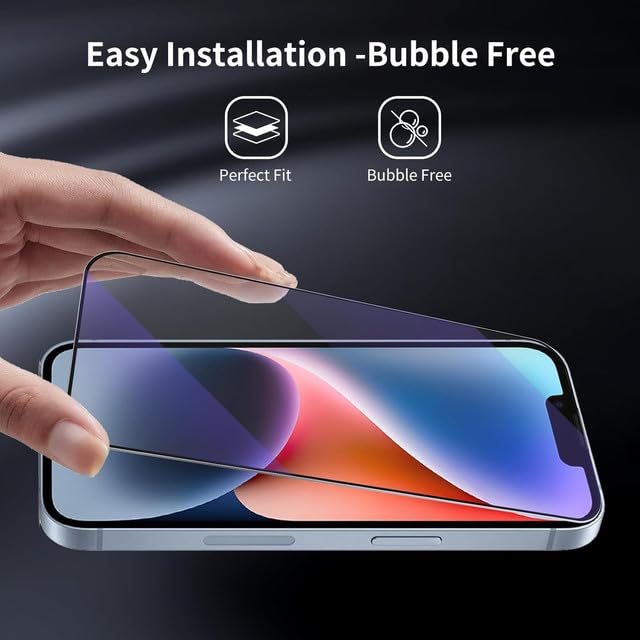 Image of TitanGuard Tempered Glass Screen Protector Guard for iPhone 13 /13 Pro / 14 / 16e - 9H Hardness, Military Grade, Anti-Static, Easy Installation Kit - 1 PACK