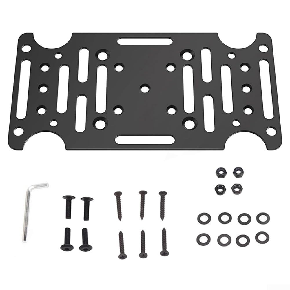 Niceminiwall Support de montage de boîte aux lettres en acier robuste pour poteaux en bois de 4 x 4 et poteaux creux – Plaque adaptateur de montage de poteau avec kit de matériel complet – 4 mm