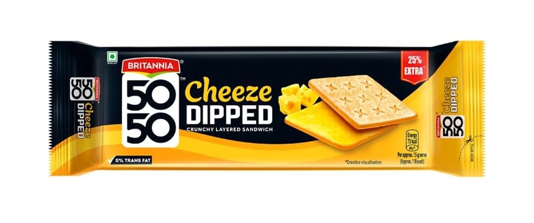 Britannia 5050 Cheeze Dipped, 150 g