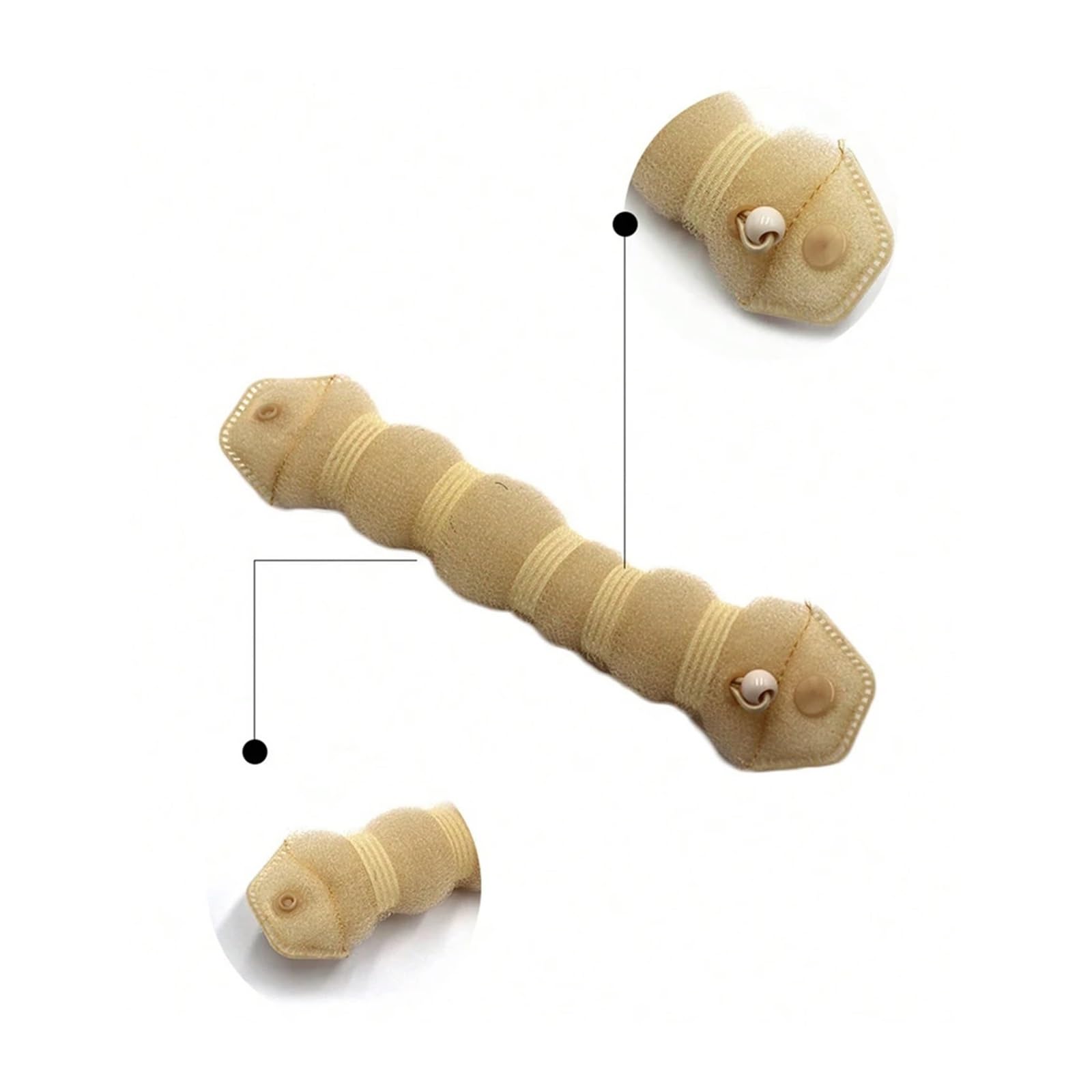 3 uds. for hacer moños en el pelo, Donut for herramientas for cabello, horquilla, accesorios for for mujeres, trenzas de estilo(Black)