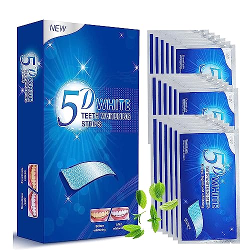 MELARQT White Stripes, Bright White Teeth Whitening Strips, Professional Teeth Stain Removal, Efficiently Removes Tough Stains, Teeth Whitener for Home Use (28 Pieces 14 Pairs)