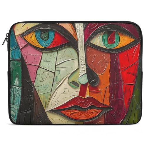 Housse ordinateur portable 17 pouces antichoc au style de peinture colorée pour le transport