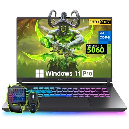 Image of ASUS ROG Strix G16 Gaming Laptop, Intel i7-14650HX(Up to 5.2GHz), NVIDIA RTX 5060, 16 inch FHD+ 165Hz 3ms ROG Nebula Display, WiFi 7, Hires Audio, 64 GB DDR5, 2 TB SSD Gen 4, Windows 11 Pro
