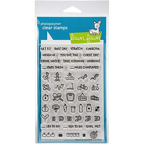 Lawn Fawn Clear Stamps - Plan On It: Fitness (Lf1483) #TOP1