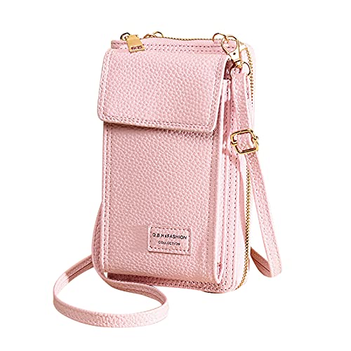 Damen Umhängetasche Aus PU-Leder – Crossbody Handytasche Mit Kartenfächern, 11.5x5x17.5 Cm