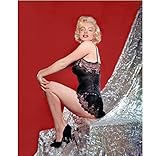 Marilyn Monroe Posing in Black Lace to Side with a Smile 8 x 10 Inch Photo