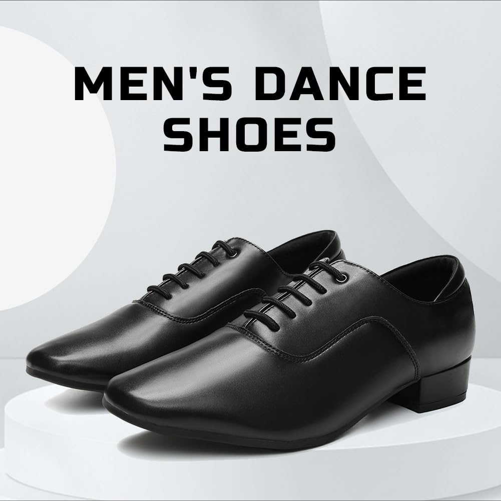 Zapatos Profesionales de Baile Latino para Hombre Zapatos de Baile Jazz Tango Waltz Performance Shoes Tacon 2.5 CM