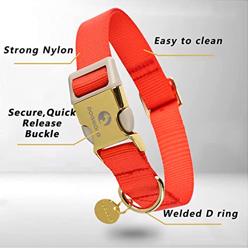 DOGWONG Nylon Dog Collar, Christmas Red Pet Collar Durable Adjustable Cute Dog Collar for Small Medium Large Dogs XL (40.7cm-66cm) - Image 3