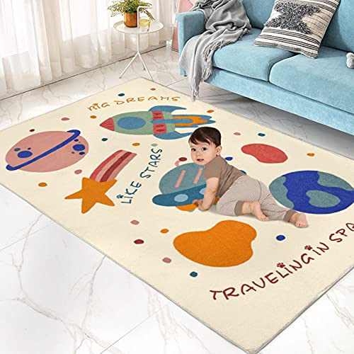 ABREEZE Kids Play Mat,Fluffy Faux Wool Kids Rug 3.3'x5' Kids Nursery Door Mat Soft Plush Non-Slip Childrens Carpet for Bedroom Living Room Kids Playroom