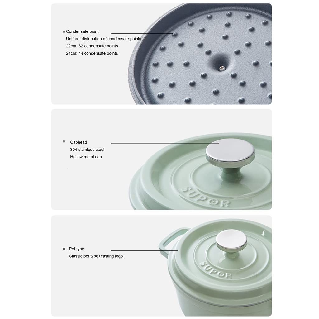 Kochtopf, Emaillierter Gusseisentopf, Haushalts-Schmortopf, Suppentopf, Antihaft-Auflaufform, Dampftopf, Gesundheitstopf, Meeresfrüchte-Schmortopf mit Deckel, Induktions-/Gasherd