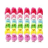 [PPPHTUO] 36個入り シェニール イースターひよこ ミニイースターひよこ アソートカラー ベビーひよこ