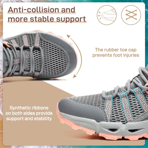 Image of ziitop Womens Hiking Water Shoes for Women Quick Dry Outdoor Sport Sneakers Non Slip Lightweight Breathable Summer Trekking and Walking Climbing Shoe