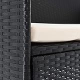 ESTEXO Polyrattan Gartenbank 2-Sitzer Schwarz - 5