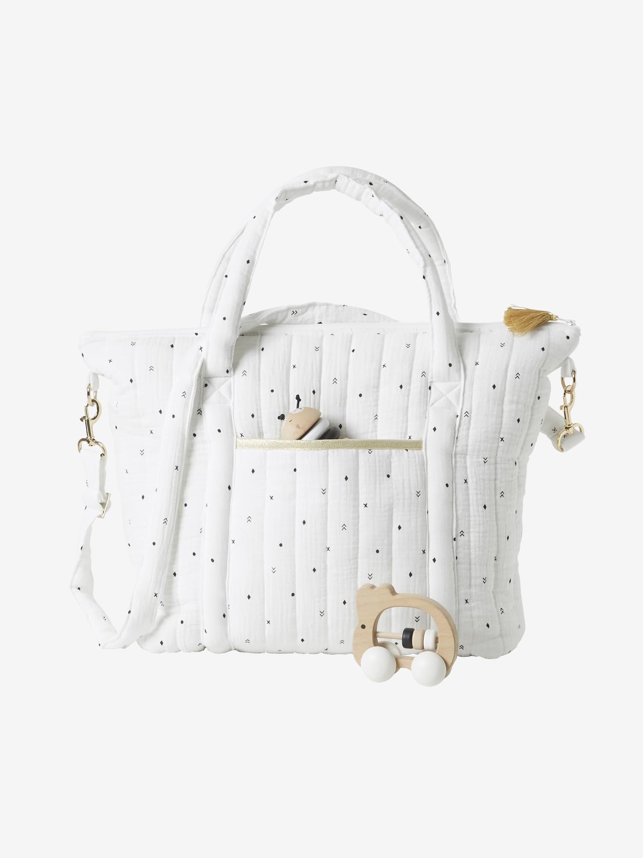 VERTBAUDET Sac à langer Plume ivoire imprimé TU