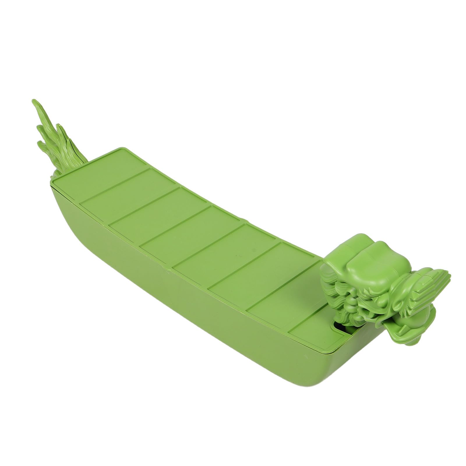 iplusmile Bandeja para Servir Forma de Barco Dragón para Zongzi | Verde, Plástico, 80x20x15cm, Apta para Snacks y Fruta, para Fiestas y Cenas Familiares