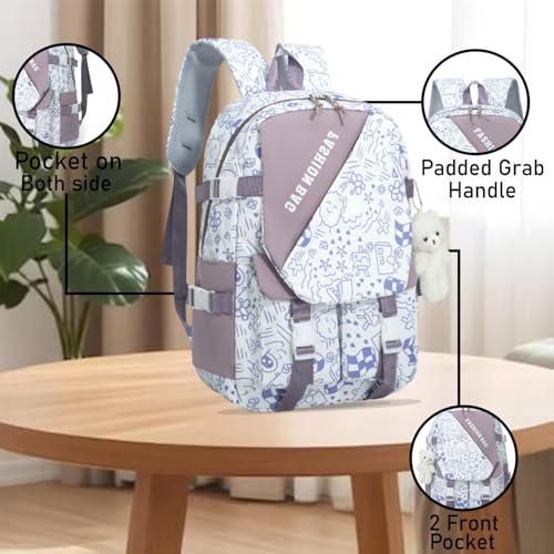 Image of Tinytot 30 Litre Japanese Korean Style School Bag Water-Resistant Laptop & Travel Backpack - Unisex Large 18 Inches Multipurpose Student Backpack for Boys & Girls, Men & Women
