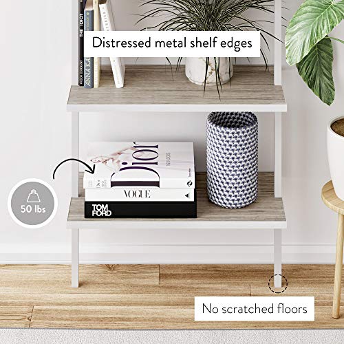 image for Nathan James Theo 5-Shelf Modern Bookcase, Open Wall Mount Ladder Book