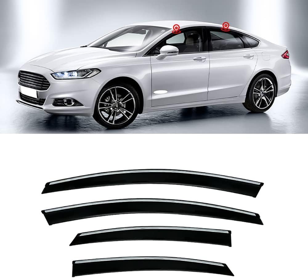 PANXUC Car Wind Deflectors for Ford MONDEO 2007-2014, Side Window Wind Rain Deflector Window Visor Sun Rain Guard Smoke Guards