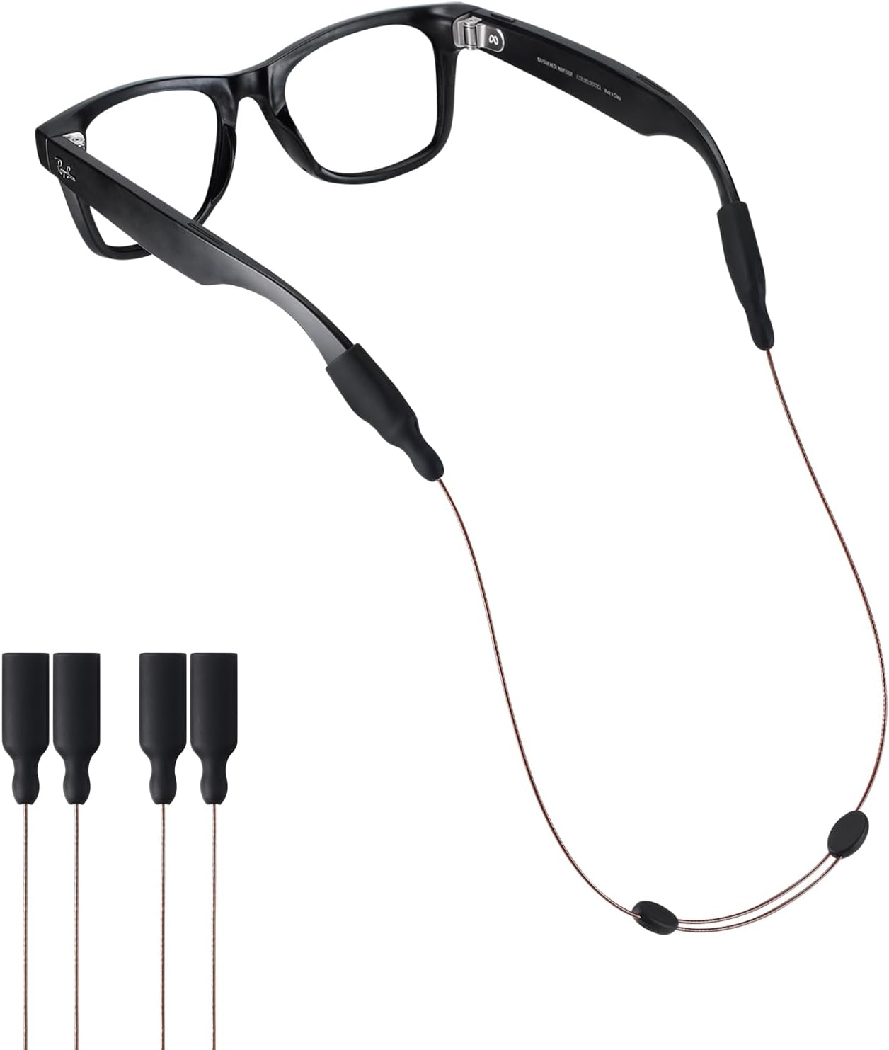 Sunglasses Strap for Meta RayBan Glasses – No Tail Adjustable Glasses Straps Cords Eyewear, Eye Glasses Holders Around Neck for Men Women Kids – String, Chain Rope for Sports (2pcs Brown 20IN ) Sunglasses Strap for Meta RayBan Glasses – No Tail Adjustable Glasses Straps Cords Eyewear, Eye Glasses Holders Around Neck for Men Women Kids – String, Chain Rope for Sports (2pcs Brown 20IN )