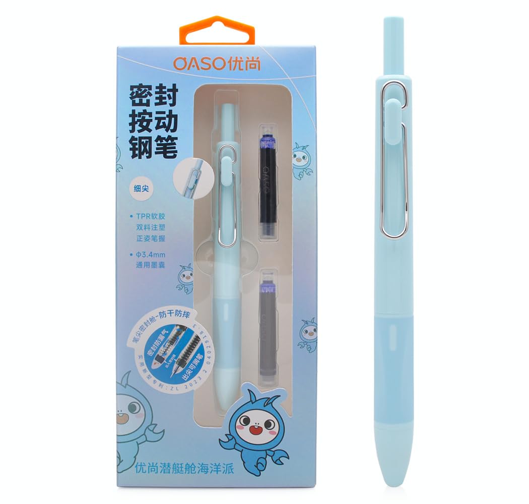 筆記具 UNION3 Amazon | xixixiaozhu OASO K018 密閉式格納式万年筆セット 0.5
