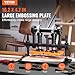 VEVOR Leather Cutting Machine, 10.2 x 4.7 in Embossing Plate Manual Die Cutter, 0.47 in Pressure Stroke Leather Embossing Machine, Dual Guide Shafts Die Cut Machine for Various of Materials
