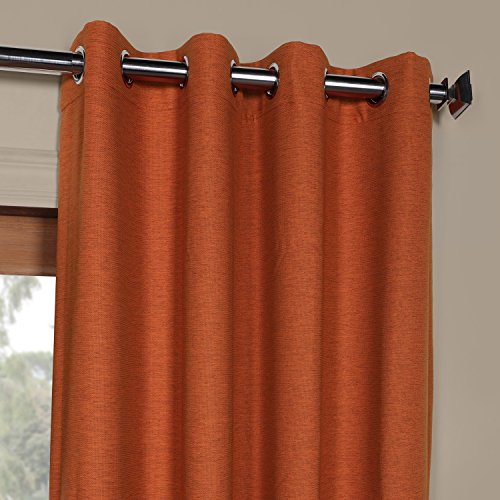 HPD Half Price Drapes BOCH-PL1609-96-GR Bellino Grommet Blackout Room Darkening Curtain (1 Panel), 50 X 96, Persimmon - Image 2