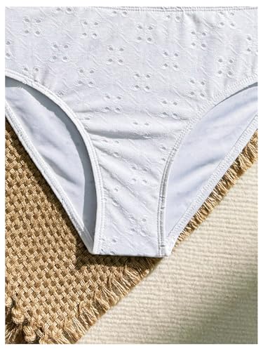 Image of SHENHE Girl's 2 Piece Tankini Swimsuit Ruffle Flounce Bathing Suit Eyelet Embroidery Swimwear