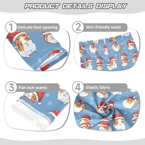 Girls Leggings Little Guinea Pigs in Santa Hats Toddler Girls Clothes Leggings for Girls Toddler Girls Leggings 3-4T3