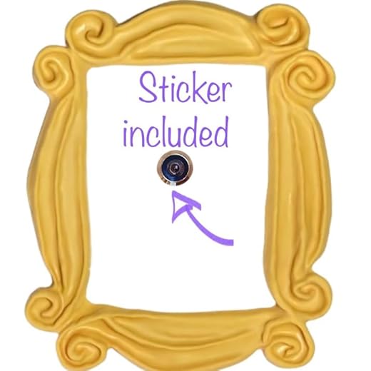 MARCO para poner en la mirilla de la puerta de la entrada y un adhesivo simulando la MIRILLA. Great present for your friends.