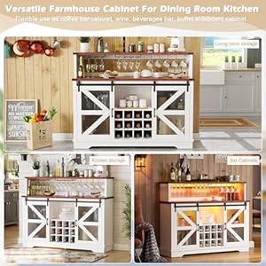 Pakaseptfarmhousewinebarcabinetwithledlightsliquorcabinetcoffeebarcabinetwslidingbarndoorglassracksideboardbuffetcabinetwithstorageshelvesforlivingdiningroomhomewhite Urban Country Home Decor Pakasept farmhouse wine bar cabinet with led lights liquor cabinet coffee bar cabinet wsliding barn doorglass racksideboard buffet cabinet with storage shelves for livingdining roomhomewhite urban country home decor