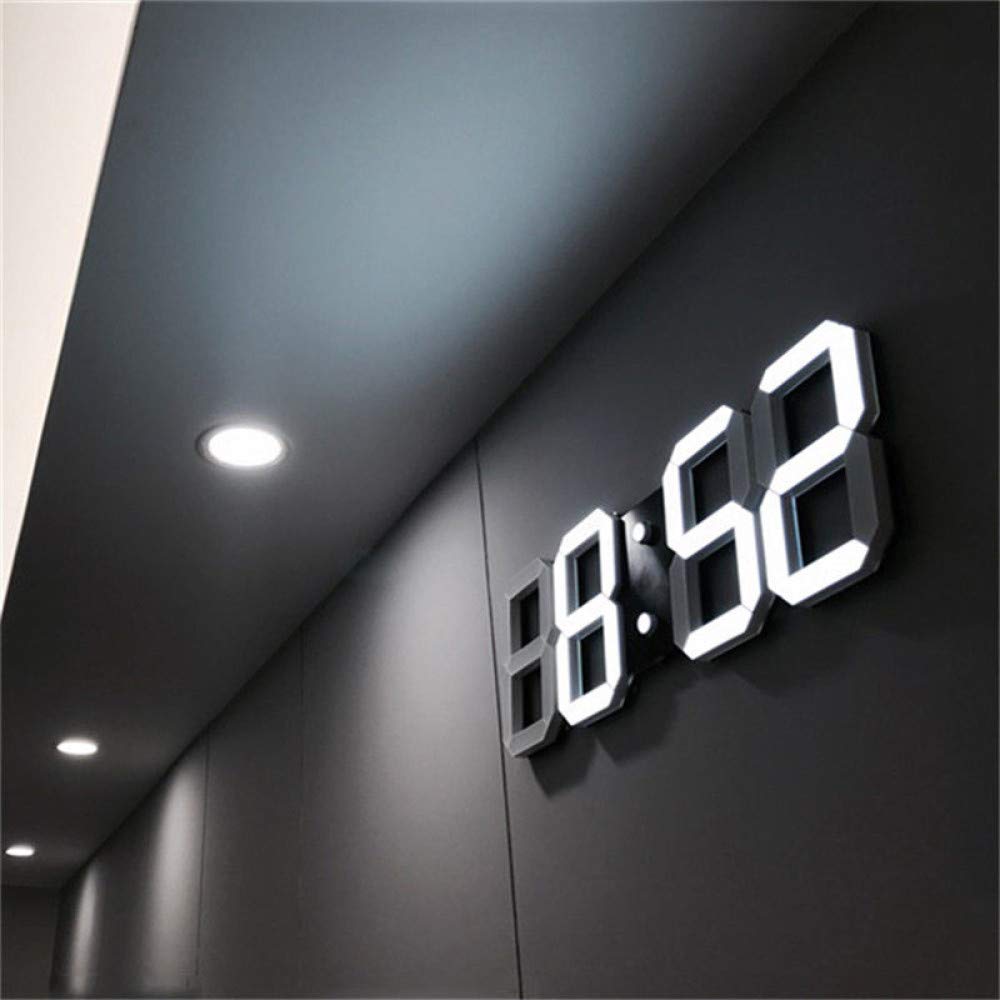 YREAADFOOZX 3D LED Wall Clock Modern Digital Table Clock Alarm Nightlight Watch For Home Living Room Decoration