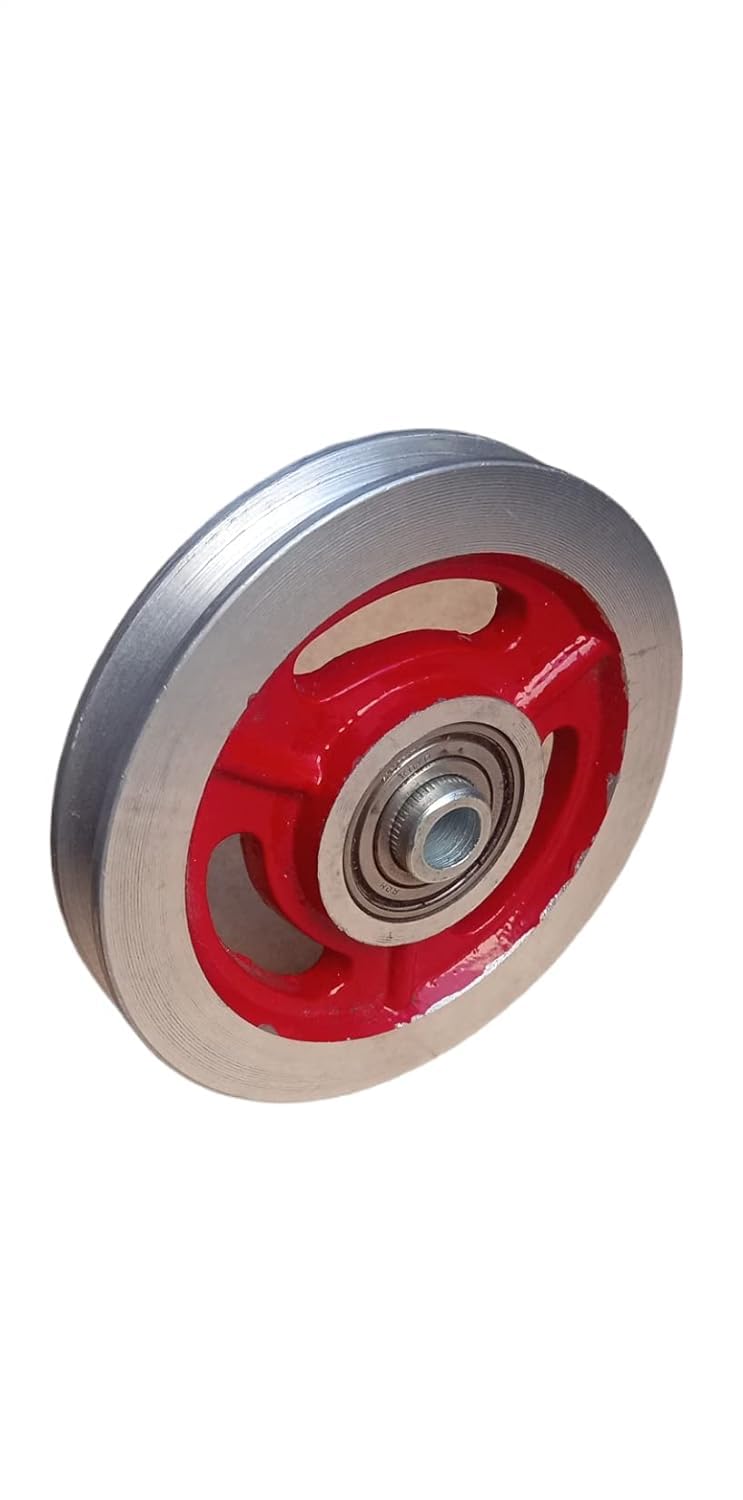 wirmon sports solid metal aluminium idler pulley 4 inch lifting rope, wall,gym, exercise, pull up bar, climbing, zipline, hangings pack of 1 gym machine equipment spare parts