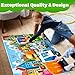 QUOKKA Giant Floor Puzzle for Kids Ages 4-6 – 2x3 Feet Extra-Thick 48 Pieces Toddler Puzzle Ages 3-5 – Garbage Trucks Educational Activity for Boys Girls – Premium Box with Sturdy Handle & Magnetic