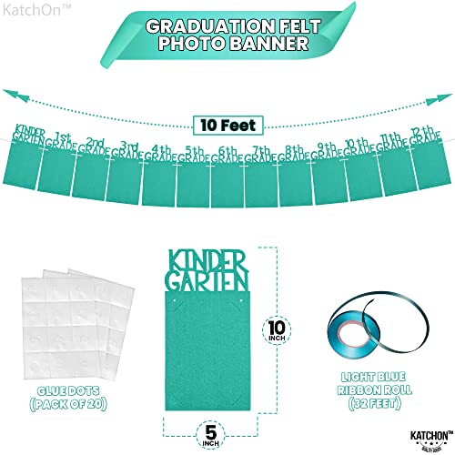Image of KatchOn, K-12 Graduation Photo Banner 5x7 - Large, 10 Feet | Grad Picture Banner, Teal Grad Decorations Class of 2026 | Graduation Decorations 2026, Picture Display