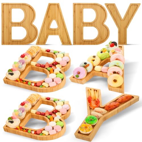 Letras de tabuleiro de charcutaria para bebês de 32 cm, 4 peças maiores de letras de charcutaria de