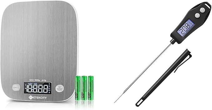 Review Etekcity LED Food Scale and Black Meat Thermometer Review Etekcity LED Food Scale and Black Meat Thermometer