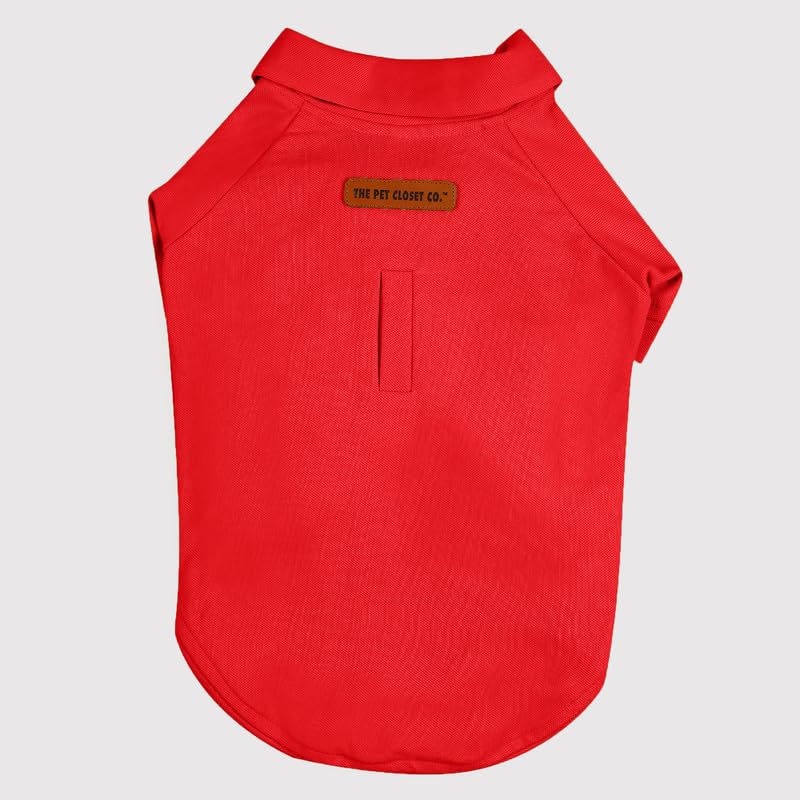The Pet Closet Co. Premium 100% Cotton Polo T-Shirt for Dogs with Velcro Closure & Elasticated Fit – Comfortable & Stylish Pet Clothing(Size-3XL-Chest-27 inch Length-22 inch) (B0DJ35YKHL) Amazon Price History, Amazon Price Tracker