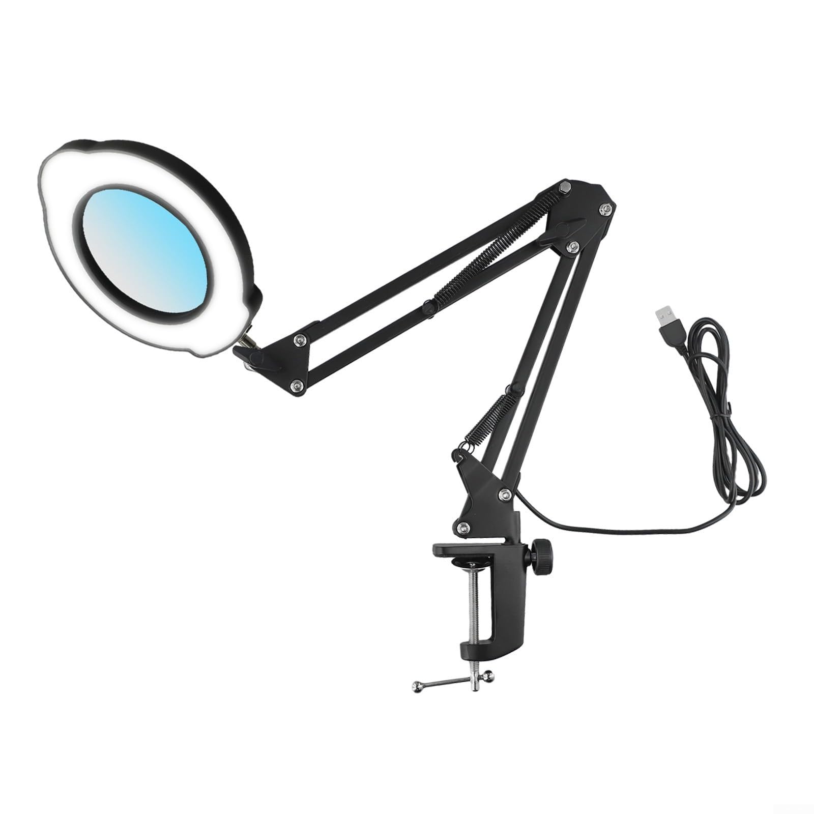 Lampada con lente d'ingrandimento a LED, 5 modalità, dimmerabile, con clip