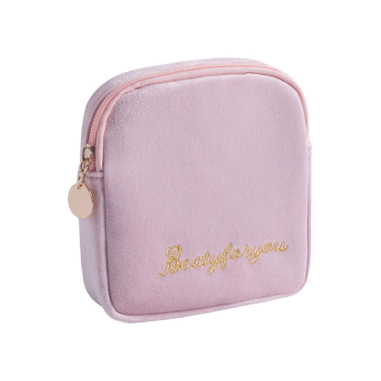 GALPADA 1Pc Portable Sanitary Towel Storage Bag Large Capacity Zippered Diaper Pouch for Outdoor Travel Office for Menstrual Products Diapers and Accessories Girl