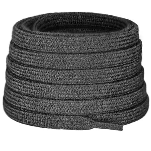 Lacesgian 5/16 Unbreakable Kevlar Flat Boot Laces for Firefighter Heavy Duty Shoelaces Replacement Work Boots Strings (Black 54/140cm)