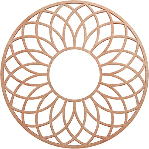 Image of Ekena Millwork 20 inchOD x 6 7 /8 inchID x 1 /4 inchT Cannes Wood Fretwork Pierced Ceiling Medallion, Cherry