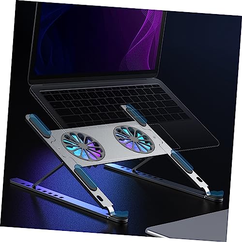 Base para laptop con ventilador silencioso y ajuste de altura miniatura 4