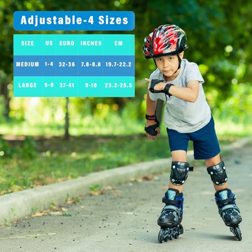 XINO SPORTS Adjustable Inline Skates for Boys and Girls, Aqua, Medium 1-4 - image 7